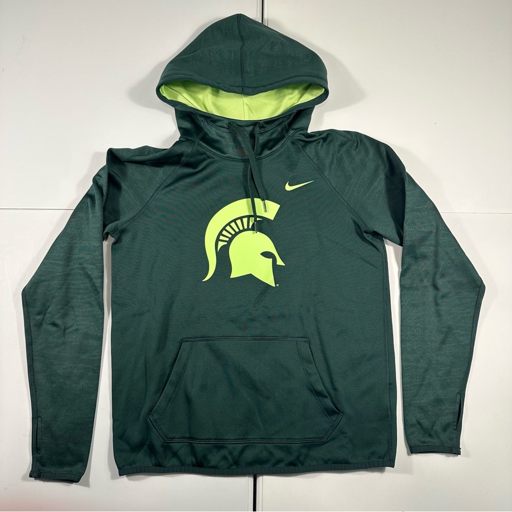 Nike dri fit Michigan state university college green Hoodie size small women’s